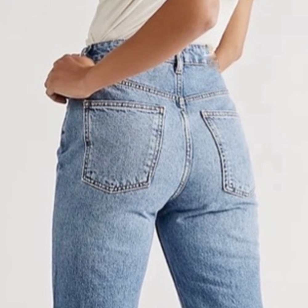 We The Free Straight Leg Blue Denim Jeans